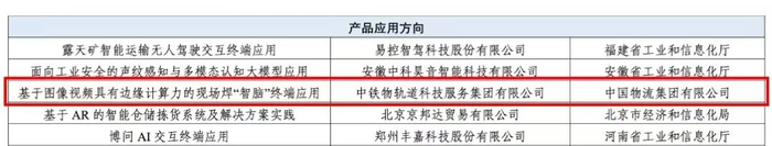 中国铁物一项目入选工业和信息化部2025年人工智能应用典型案例